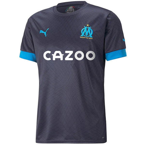 Olympique de marseille away jersey second soccer uniform men's sports kit football top shirt 2022-2023